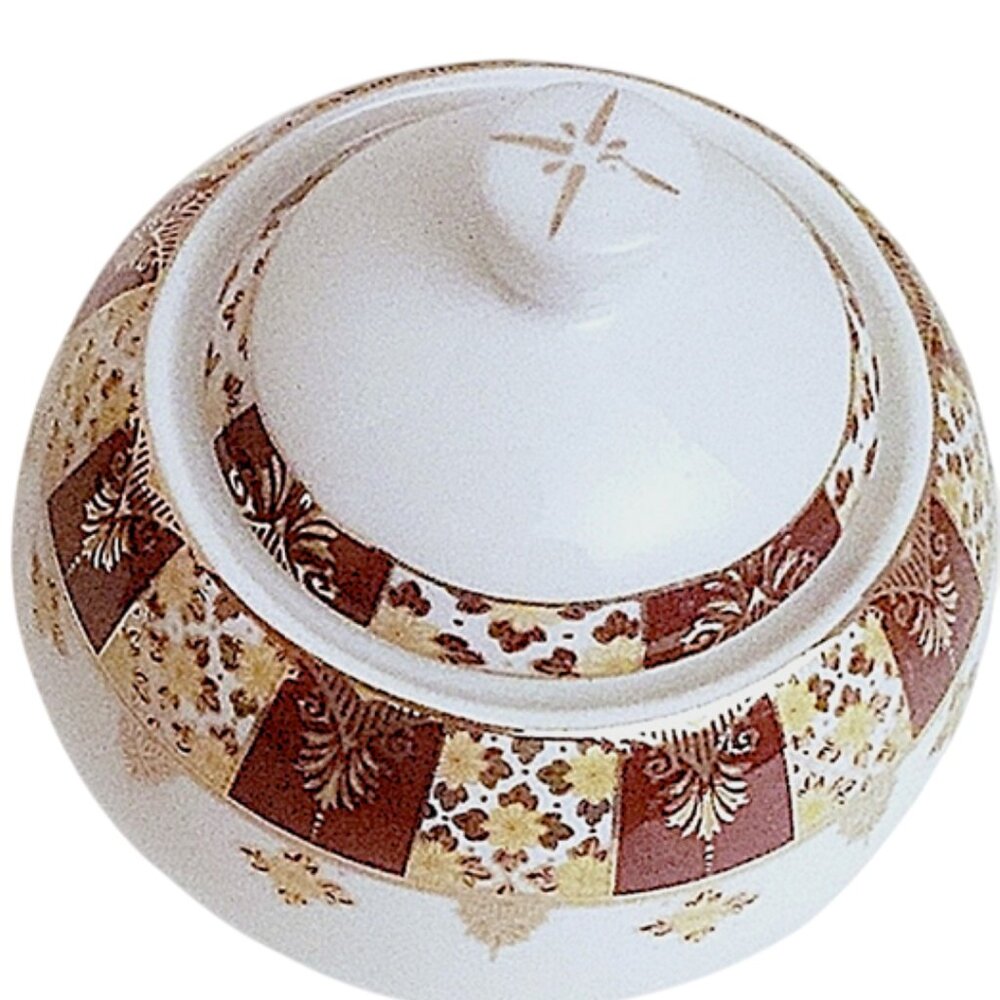 Vintage Migi Japan 24k Gold Sugar & Creamer Set with Noodle Bowl, Japan Decor